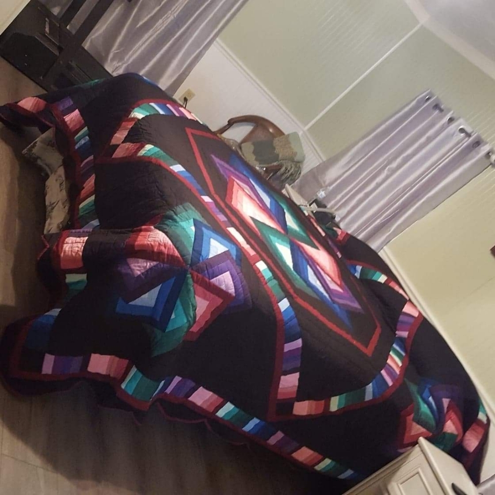Hand made.. Hand stitched heavy king size quilt...